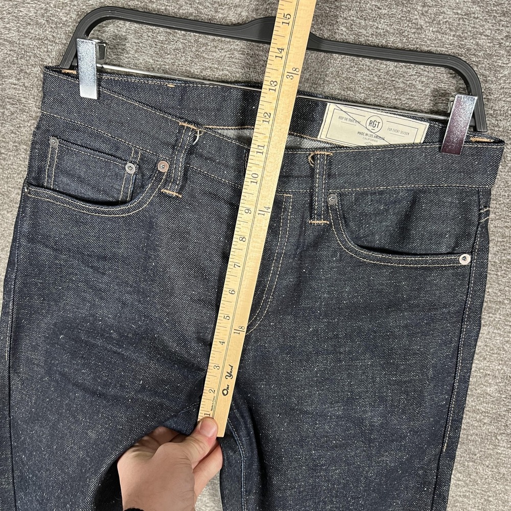 RGT SK Jeans Sz 29 15oz Indigo Skinny Raw Denim Button Fly‎ USA Rogue Territory - Picture 7 of 13